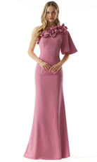 MGNY by Mori Lee 73009 - One Shoulder Applique Evening Dress