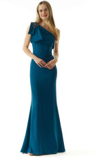 MGNY By Mori Lee 73011 - One Shoulder Bow Evening Dress