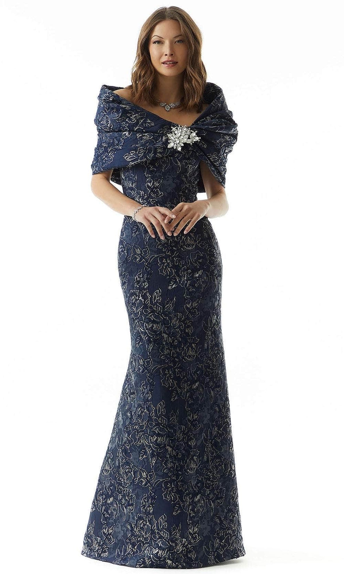 MGNY By Mori Lee 73017 - Metallic Mermaid Evening Dress