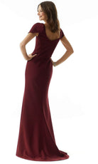 MGNY by Mori Lee 73022 - Cap Sleeve Draped Evening Dress