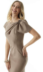 MGNY by Mori Lee 73022 - Cap Sleeve Draped Evening Dress