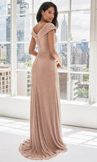 MGNY By Mori Lee 73104 - Off Shoulder Knit Evening Dress