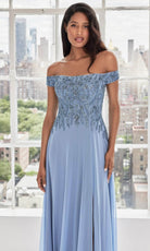 MGNY By Mori Lee 73105 - Beaded Off Shoulder Evening Dress