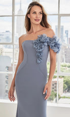 MGNY By Mori Lee 73108 - One Shoulder Floral Accent Jersey Gown