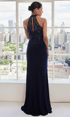 MGNY By Mori Lee 73109 - Halter Neck Beaded Embroidered Gown