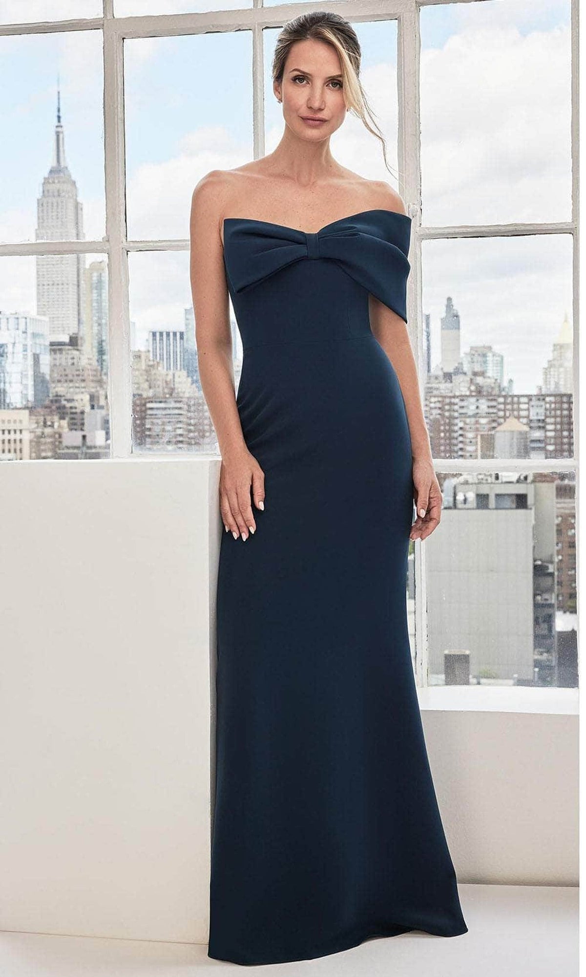 MGNY By Mori Lee 73114 - Bow Neckline Evening Dress