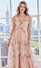MGNY By Mori Lee 73122 - Rosette Waist Evening Dress