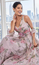MGNY By Mori Lee 73122 - Rosette Waist Evening Dress
