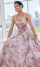 MGNY By Mori Lee 73122 - Rosette Waist Evening Dress