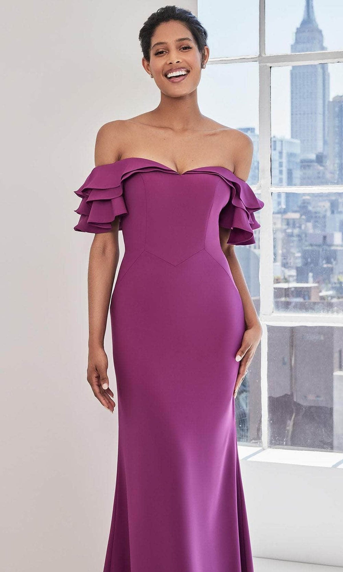 MGNY By Mori Lee 73123 - Tiered Ruffle Evening Dress
