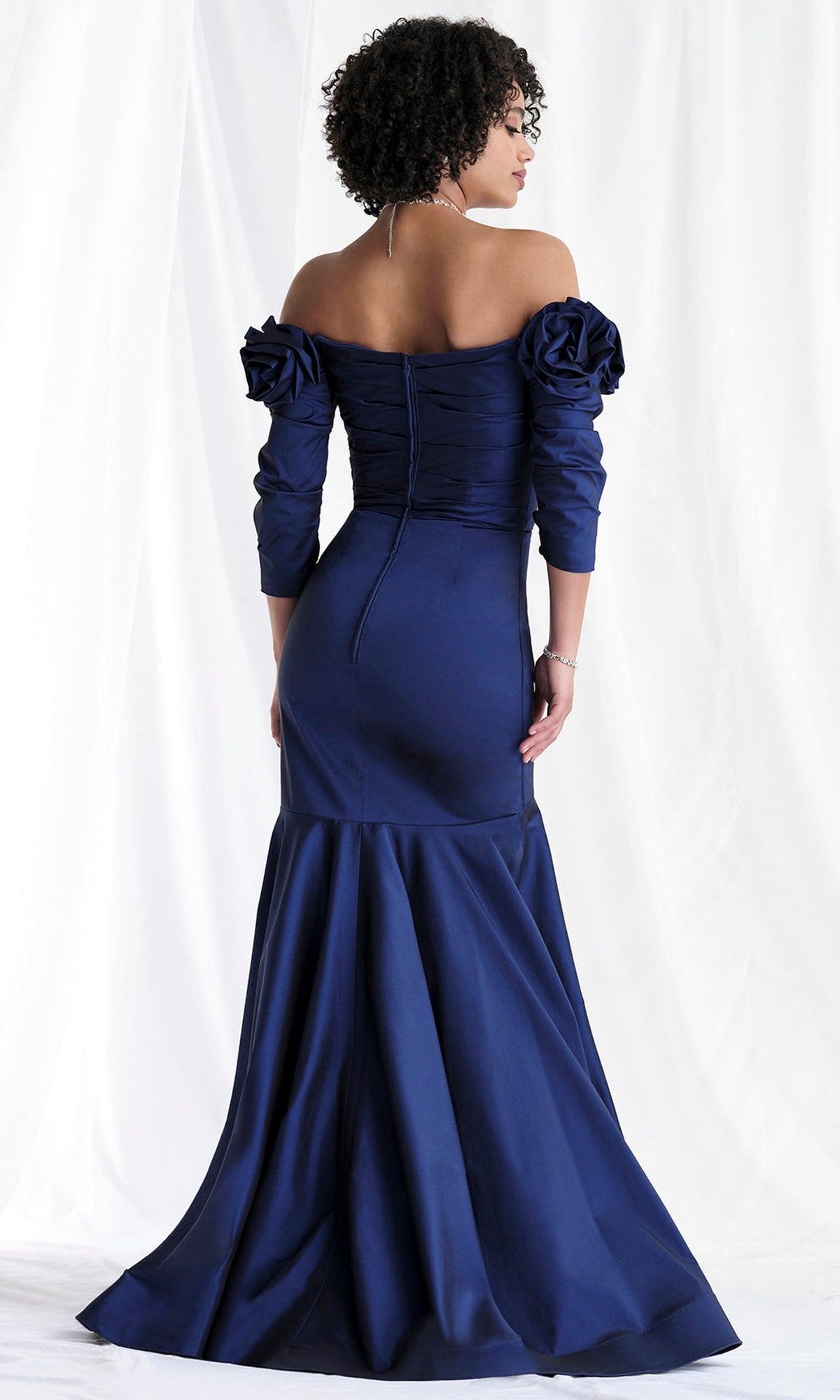MGNY By Mori Lee 73151 - Off Shoulder Scoop Trumpet Gown