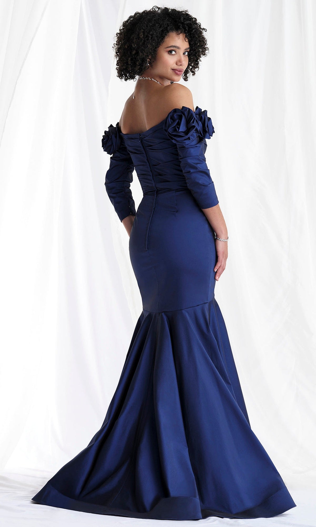MGNY By Mori Lee 73151 - Off Shoulder Scoop Trumpet Gown