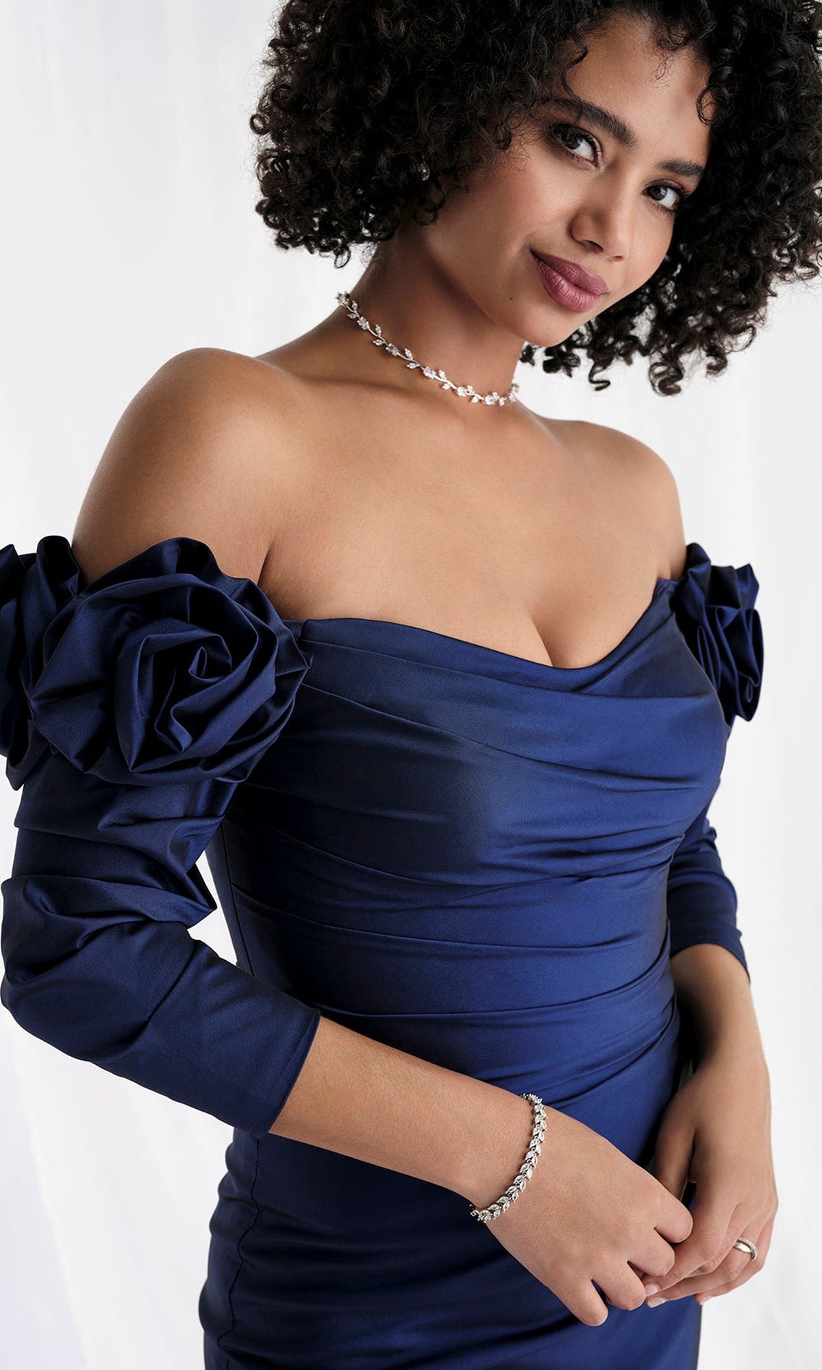 MGNY By Mori Lee 73151 - Off Shoulder Scoop Trumpet Gown