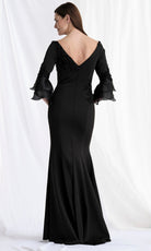 MGNY By Mori Lee 73157 - Floral Embroidered Three-Quarter Sleeve Gown