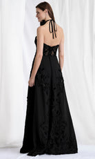 MGNY By Mori Lee 73159 - Embroidered Lace Halter Evening Gown