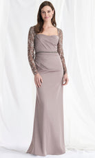 MGNY By Mori Lee 73160 - Sweetheart Crepe Gown with Beaded Belt