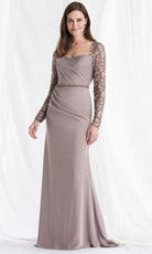 MGNY By Mori Lee 73160 - Sweetheart Crepe Gown with Beaded Belt