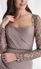 MGNY By Mori Lee 73160 - Sweetheart Crepe Gown with Beaded Belt