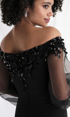 MGNY By Mori Lee 73162 - Organza Blouson Sleeve Off Shoulder Gown