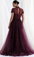 MGNY By Mori Lee 73164 - High Neck Lace Gown with Tulle Overskirt