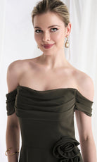 MGNY By Mori Lee 73165 - Off Shoulder Chiffon Ruffle Gown