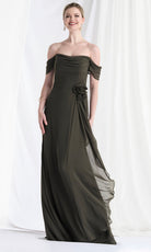 MGNY By Mori Lee 73165 - Off Shoulder Chiffon Ruffle Gown