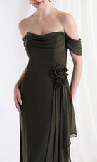 MGNY By Mori Lee 73165 - Off Shoulder Chiffon Ruffle Gown