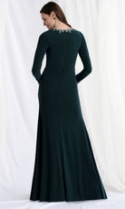 MGNY By Mori Lee 73166 - Beaded Long Sleeve Jersey Gown