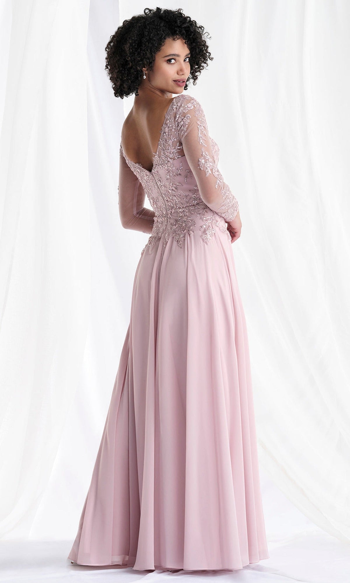 MGNY By Mori Lee 73169 - Illusion Bateau Long A-Line Gown