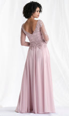 MGNY By Mori Lee 73169 - Illusion Bateau Long A-Line Gown
