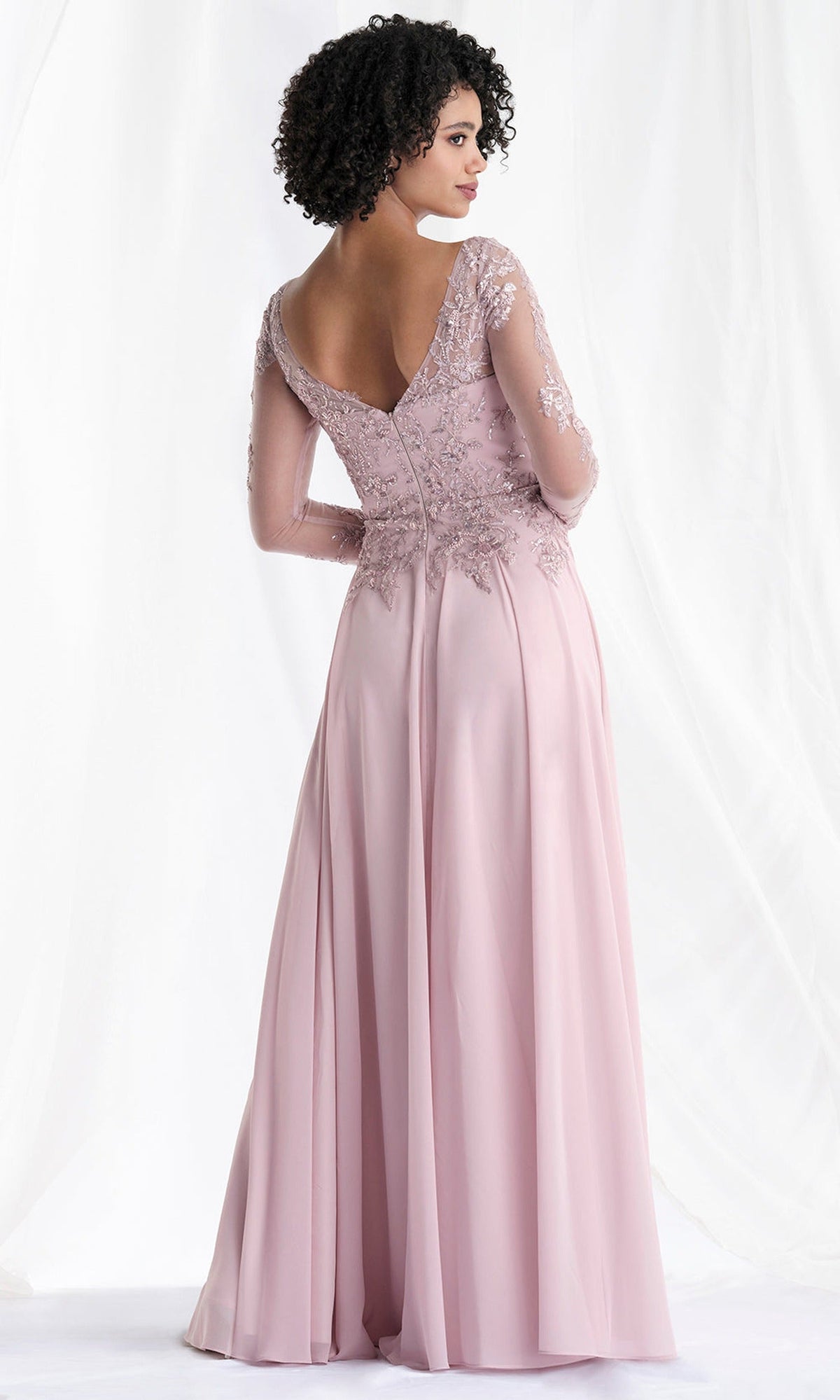 MGNY By Mori Lee 73169 - Illusion Bateau Long A-Line Gown