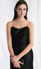 MGNY By Mori Lee 73170 - Strapless Beaded Fringe Formal Gown