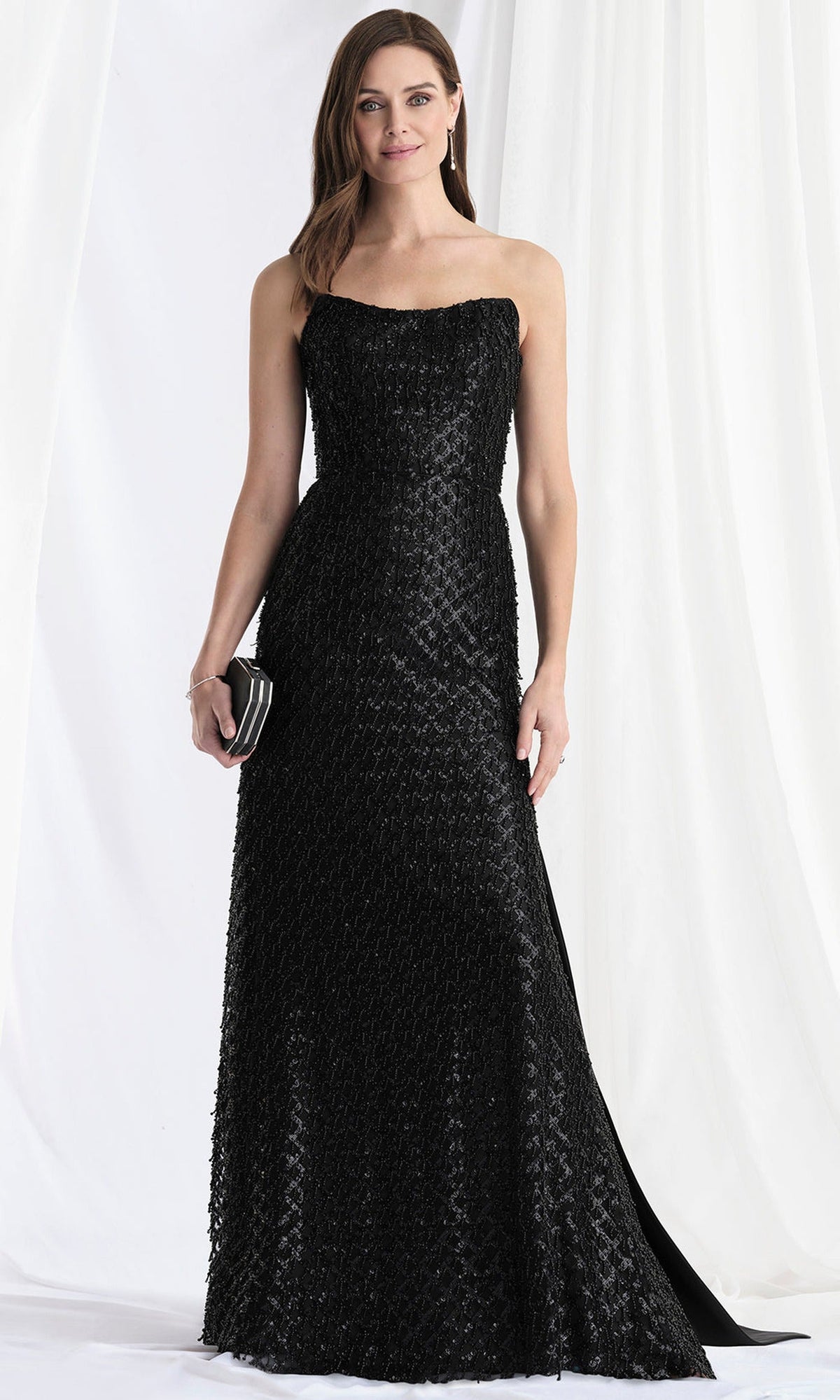 MGNY By Mori Lee 73170 - Strapless Beaded Fringe Formal Gown