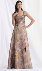 MGNY By Mori Lee 73174 - Brocade Square Neck Evening Gown