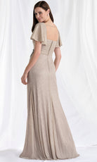 MGNY By Mori Lee 73178 - Flutter Sleeve Metallic A-Line Gown