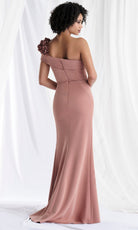 MGNY By Mori Lee 73180 - One Shoulder 3D Floral Sheath Gown