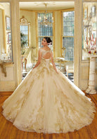 Mori Lee 34064 - Off Shoulder Neck Quinceanera Ballgown - Silhouette Dresses