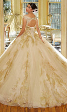 Mori Lee 34064 - Off Shoulder Neck Quinceanera Ballgown - detail view