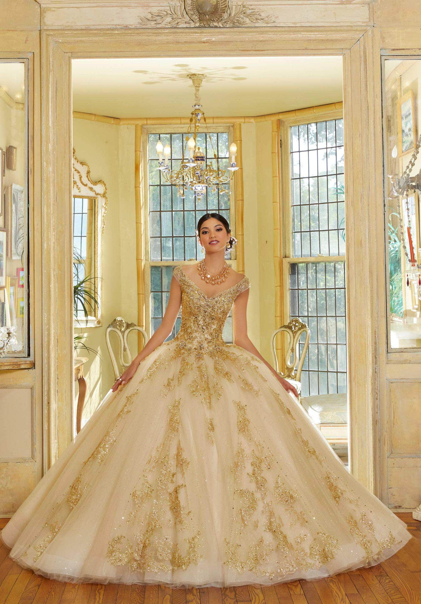 Mori Lee 34064 - Off Shoulder Neck Quinceanera Ballgown - view 5
