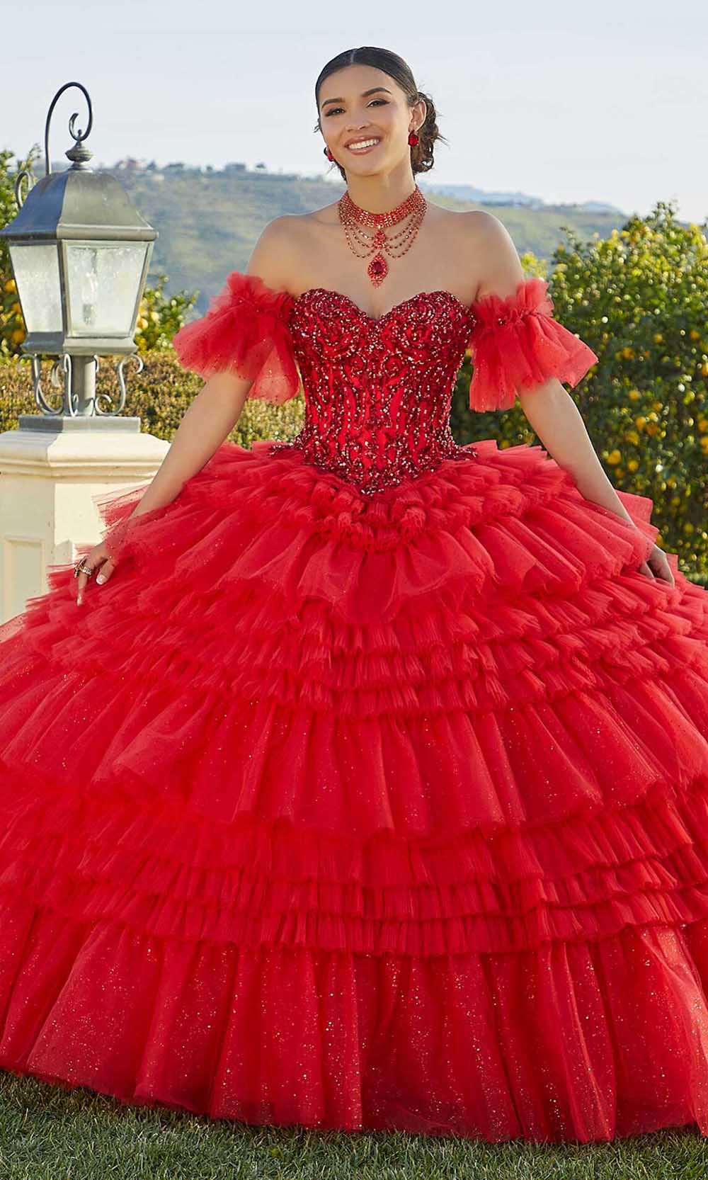 Mori Lee 34093 - Beaded Strapless Ballgown - view 4
