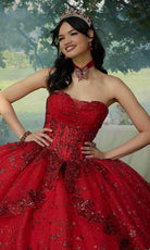 Mori Lee 34103 - Rhinestones Trim Tulle Ballgown - back view