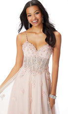Mori Lee - 46006 Embroidered Lace Sweetheart A-line Gown - back view