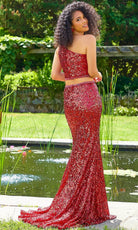 Mori Lee 47023 - Two-piece Asymmetric Gown - back view
