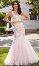 Mori Lee 47043 - Two-piece Sleeveless Square Neck Long Gown - view 5