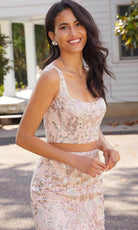 Mori Lee 47043 - Two-piece Sleeveless Square Neck Long Gown - view 6