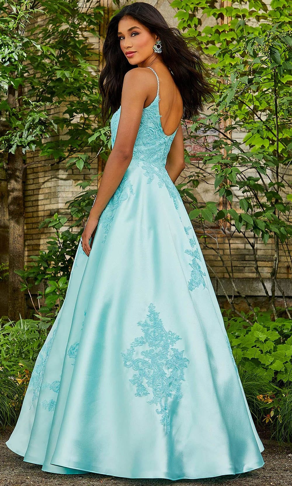Mori Lee 47056 - Sleeveless Scoop Neck Prom Dress - back view