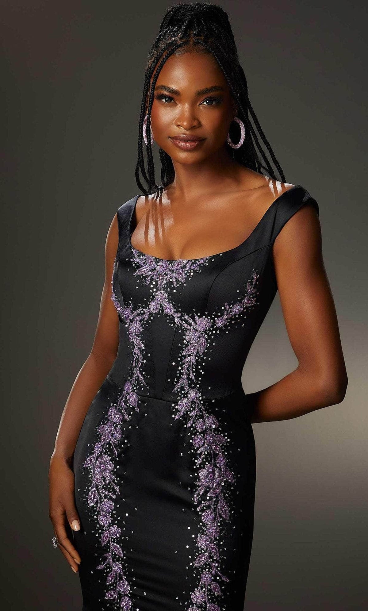 Mori Lee 48003 - Sleeveless Square Neck Evening Gown - back view