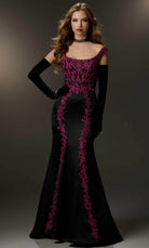 Mori Lee 48012 - Embroidered Off-Shoulder Gown - designer formal gown at Silhouette Dresses