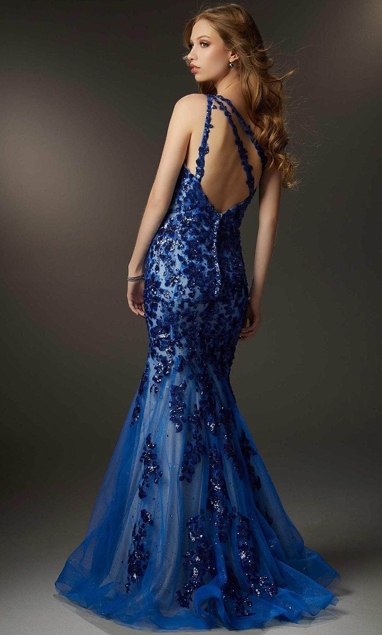 Mori Lee 48025 - One Shoulder Embroidered Prom Gown - view 8