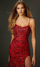 Mori Lee 48030 - Embellished Scoop Neck Prom Gown - detail view